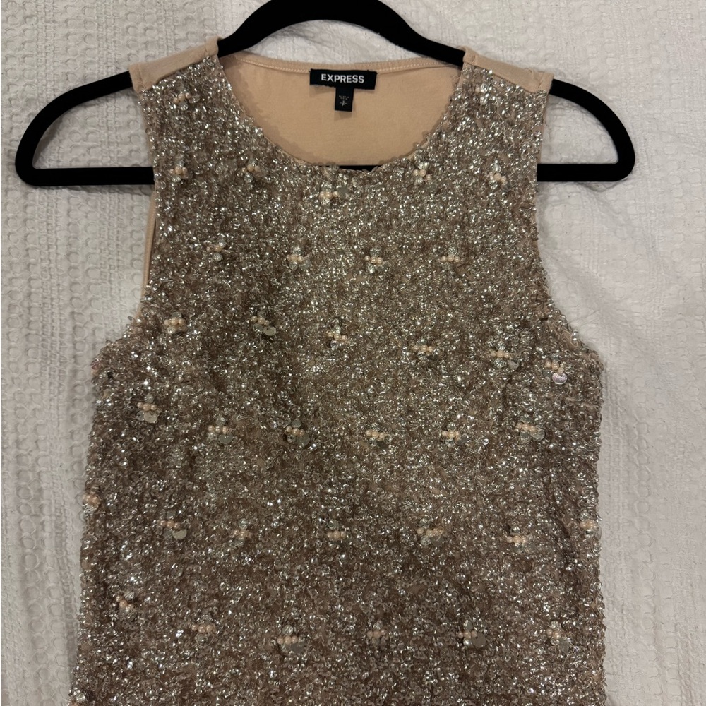 Express Glittering Sleeveless Top